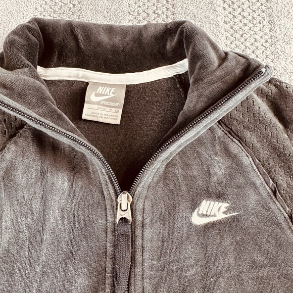 Vintage Y2K - Nike Women's Small (4-6) Velour Brown Full Zip Track Suit Set - Picture 4 of 16